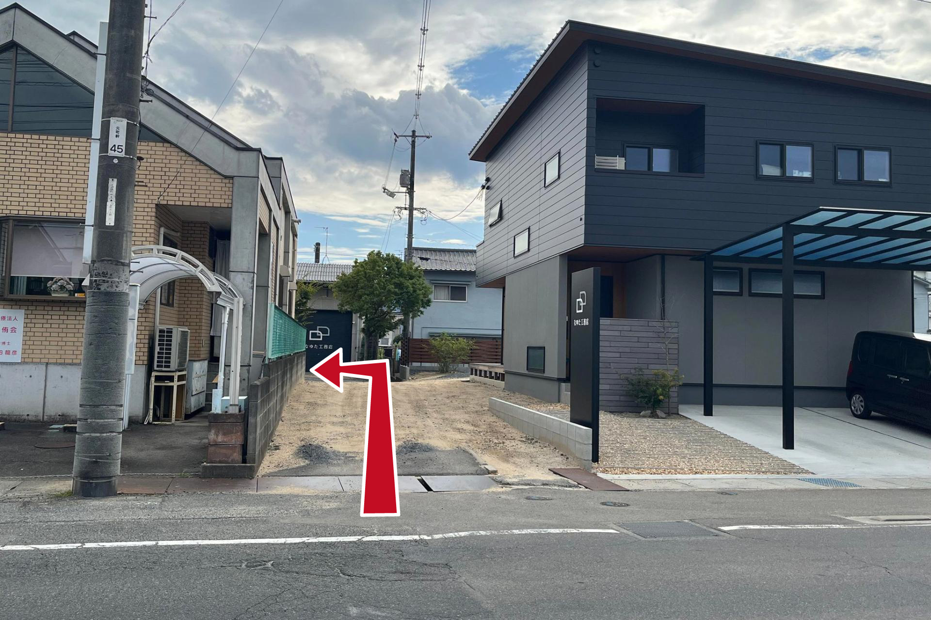 なゆた工務店までの経路図
